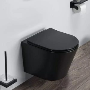 Унитаз подвесной Comforty с крышкой-сиденье Черный матовый 105MB