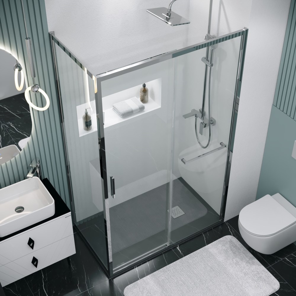 Душевая стенка Grossman Style 100 Хром / Прозрачное 200.K33.05.100.10.00 Душевая стенка Grossman Style 100 Хром / Прозрачное 200.K33.05.100.10.00 — изображение 3