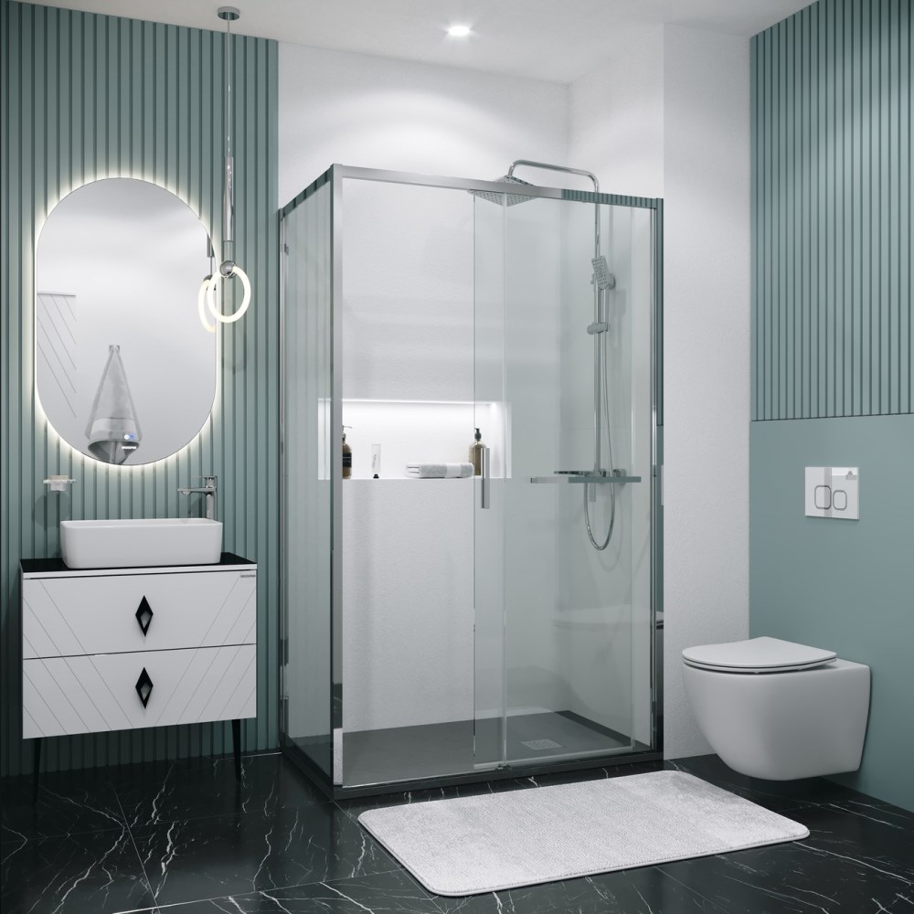 Душевая стенка Grossman Style 100 Хром / Прозрачное 200.K33.05.100.10.00 Душевая стенка Grossman Style 100 Хром / Прозрачное 200.K33.05.100.10.00 — изображение 4