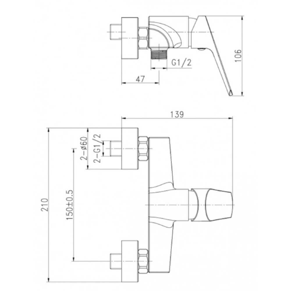 Смеситель для душа Cersanit Flavis Хром глянцевый 63036 Смеситель для душа Cersanit Flavis Хром глянцевый 63036 — изображение 4
