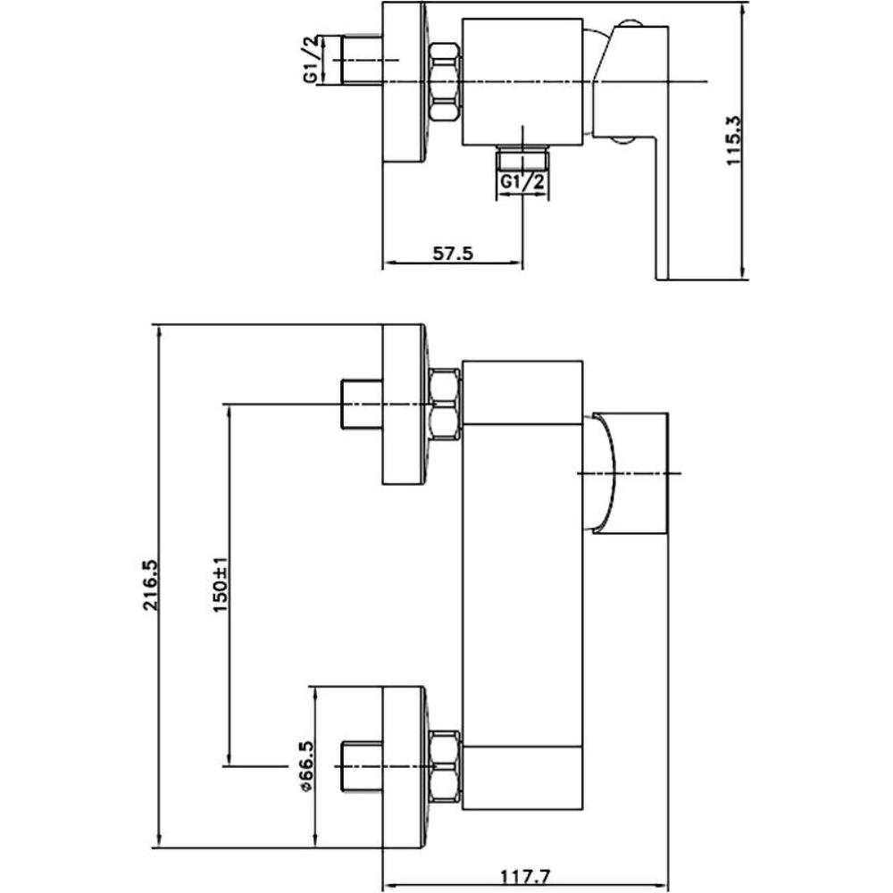 Смеситель для душа Cersanit Elio Хром глянцевый 63046 Смеситель для душа Cersanit Elio Хром глянцевый 63046 — изображение 4