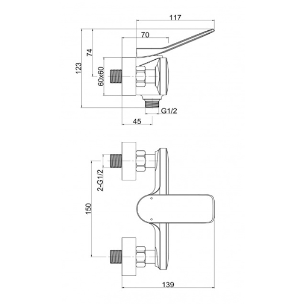 Смеситель для душа Cersanit Odra Хром глянцевый 63052 Смеситель для душа Cersanit Odra Хром глянцевый 63052 — изображение 4