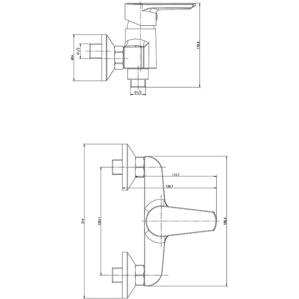 Смеситель для душа Cersanit Vero Хром глянцевый 63062 Смеситель для душа Cersanit Vero Хром глянцевый 63062 — изображение 4