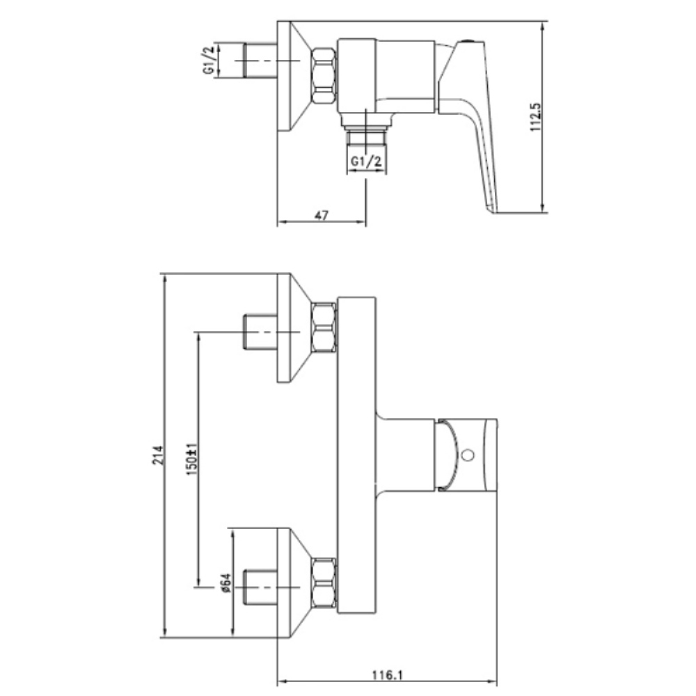 Смеситель для душа Cersanit Nature Хром глянцевый 63065 Смеситель для душа Cersanit Nature Хром глянцевый 63065 — изображение 4