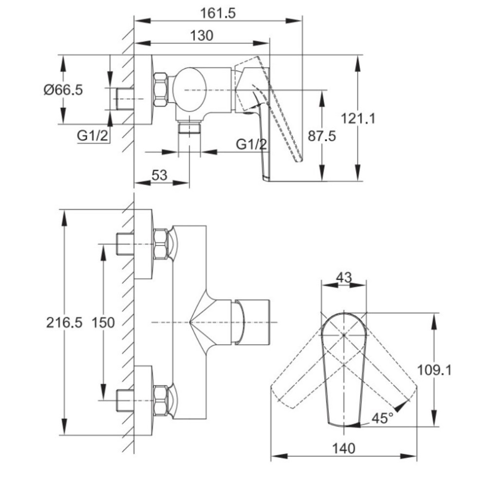 Смеситель для душа Cersanit Moduo Хром глянцевый 64099 Смеситель для душа Cersanit Moduo Хром глянцевый 64099 — изображение 4