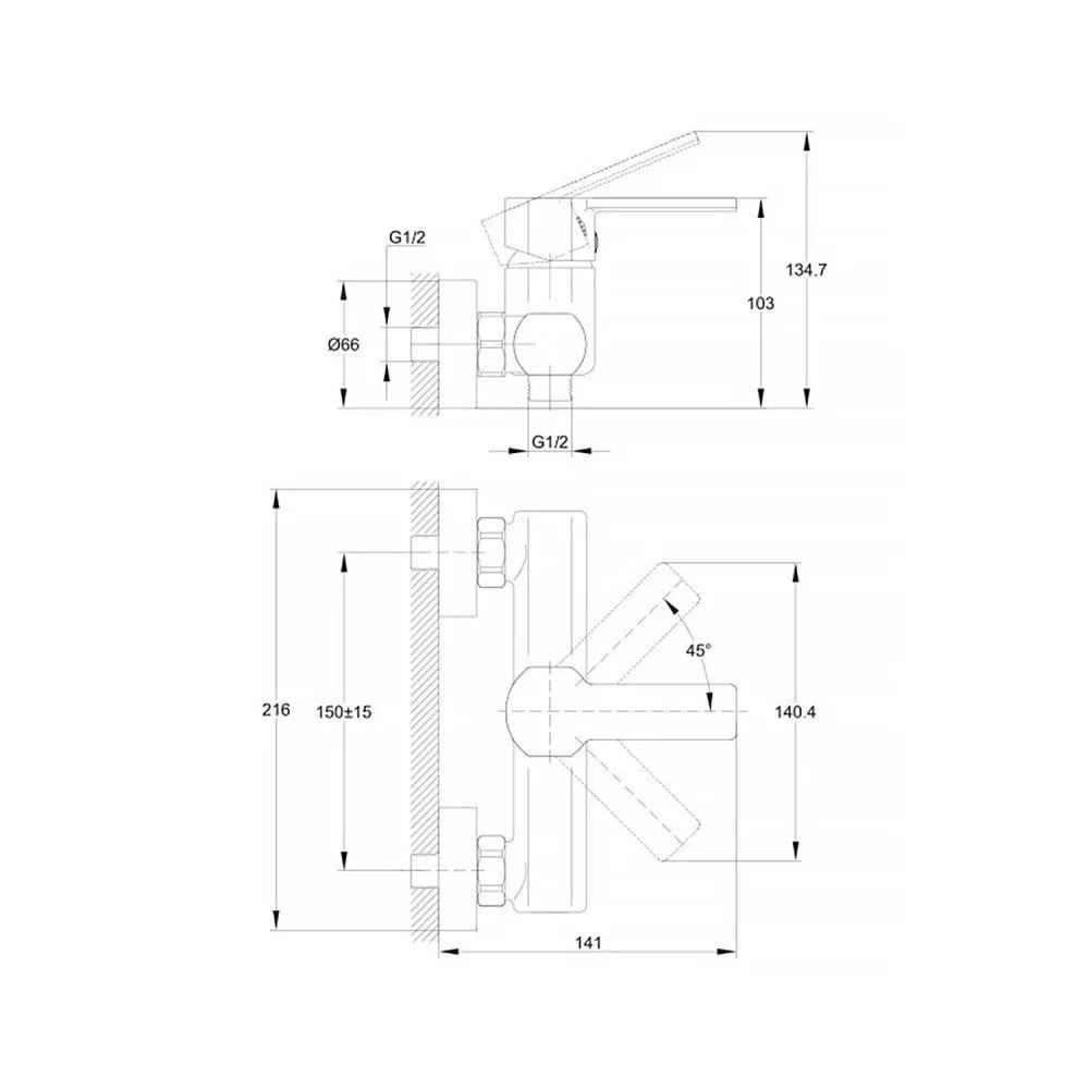 Смеситель для душа Cersanit Smart Хром глянцевый 64511 Смеситель для душа Cersanit Smart Хром глянцевый 64511 — изображение 4