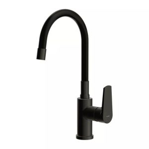 Смеситель для кухни Cersanit Moduo с гибким изливом Черный матовый 68230