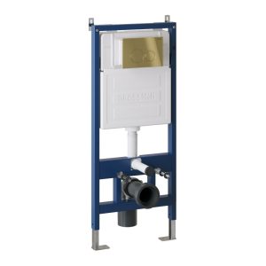 Инсталляция Grossman для скрытого монтажа унитаза + клавиша смыва Galaxy Золото глянцевый 97.01.300