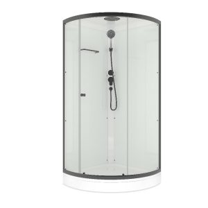 Душевая кабина Domani-Spa Simple 90х90 Черный / Прозрачное, Поддон низкий, DS01Sm99LWCl00.Gt-V1.2-Black