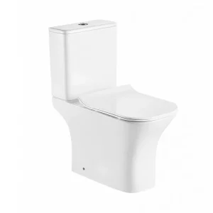 Унитаз-компакт Azario Fretta Square Белый AZ-1215 + AZ-1216-G