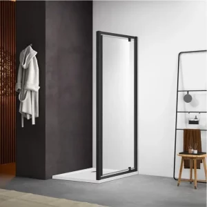 Душевая дверь Aquatek Ari 90 Черный / Прозрачное AQ ARI PI 09020BL