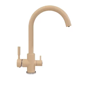 Смеситель для кухни Polygran Элара Дуо с каналом для питьевой воды 627680 Бежевый