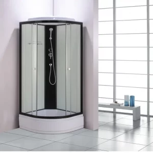 Душевая кабина Водный мир 100х100 Черный / Прозрачное низкий поддон ВМ864 100