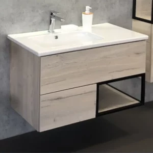 Тумба подвесная Comforty Мальме 91 + раковина Дуб дымчатый 00-00004200CF Тумба подвесная Comforty Мальме 91 + раковина Дуб дымчатый 00-00004200CF