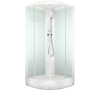 Душевая кабина Domani-Spa Delight Slim без электрики 100х100 Белый, Поддон низкий
