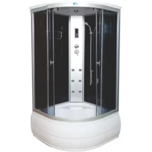 Душевая кабина Водный мир 100х100, Хром / Тонированное, Высокий поддон