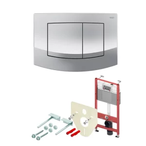 Инсталляция TECEbase 2.0 для скрытого монтажа унитаза + с клавишей смыва Ambia  Хром глянцевый 9400405