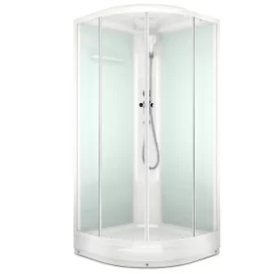 Душевая кабина Domani-Spa Delight Slim без электрики 90х90 Белый, Поддон низкий