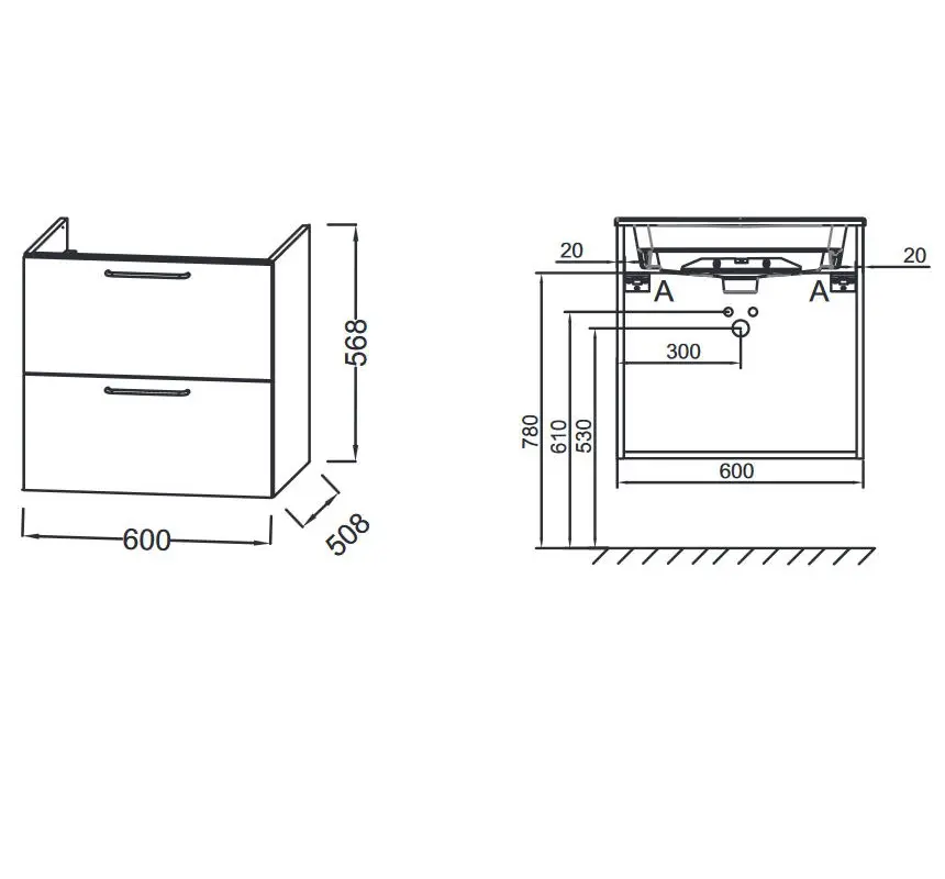 Тумба подвесная Jacob Delafon Odeon Rive Gauche 60 Белый мрамор Тумба подвесная Jacob Delafon Odeon Rive Gauche 60 Белый мрамор — изображение 2