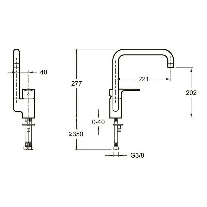Смеситель для кухни Jacob Delafon July E5243-CP Смеситель для кухни Jacob Delafon July E5243-CP — изображение 4