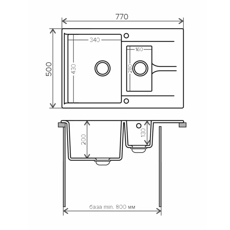 Мойка кухонная Polygran Brig 77 621442 Терракот Мойка кухонная Polygran Brig 77 621442 Терракот — изображение 3