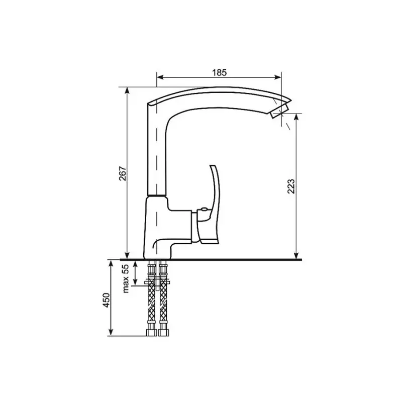 Смеситель для кухни Ulgran Classic U-005 U-005-331 Белый Смеситель для кухни Ulgran Classic U-005 U-005-331 Белый — изображение 3