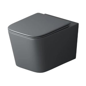 Унитаз подвесной Grossman Tornado с крышкой-сиденье Серый матовый GR-4404GMSQ Унитаз подвесной Grossman Tornado с крышкой-сиденье Серый матовый GR-4404GMSQ