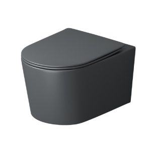 Унитаз подвесной Grossman Tornado с крышкой-сиденье Серый матовый GR-4499GMSQ Унитаз подвесной Grossman Tornado с крышкой-сиденье Серый матовый GR-4499GMSQ