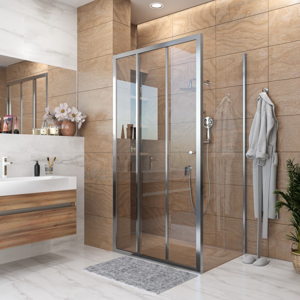 Душевая стенка Grossman Falcon 100 Хром / Прозрачное GR-P100Fa Душевая стенка Grossman Falcon 100 Хром / Прозрачное GR-P100Fa — изображение 2