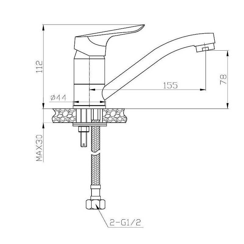 Смеситель для кухни Esko Rio Хром глянцевый Rio 15 Смеситель для кухни Esko Rio Хром глянцевый Rio 15 — изображение 4