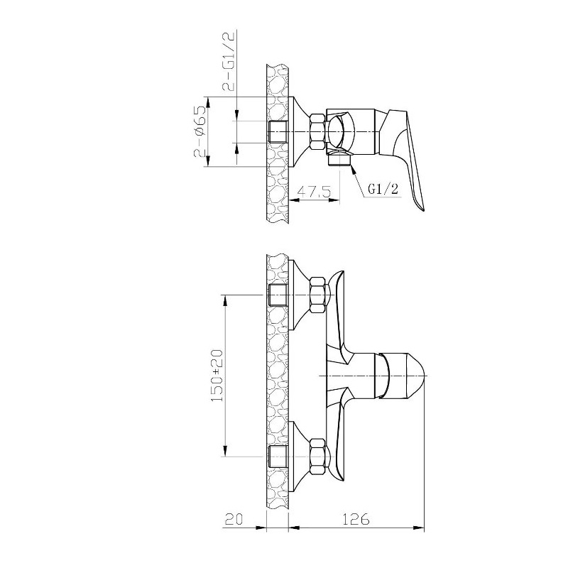Смеситель для душа Esko Rio Хром глянцевый Rio 80 Смеситель для душа Esko Rio Хром глянцевый Rio 80 — изображение 3
