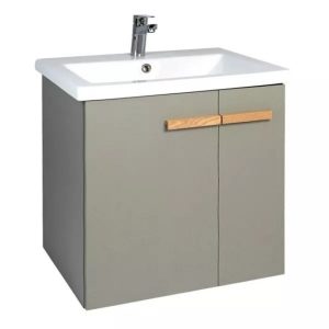 Тумба подвесная Viant Мюнхен 80 с раковиной Como Хаки VMUN80COH-T2STP